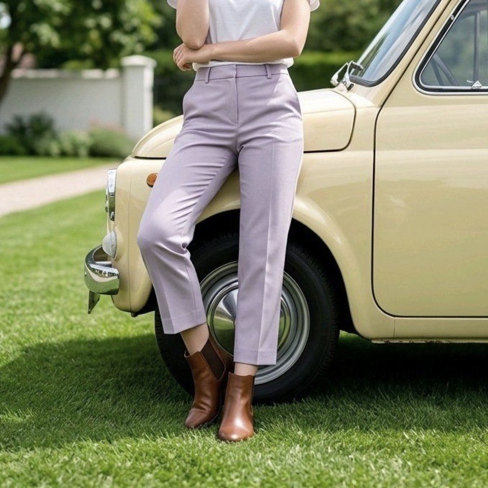 Ann Taylor Gray Seasonless‎ Stretch Ankle Pants 12 Office Core Professional Lux